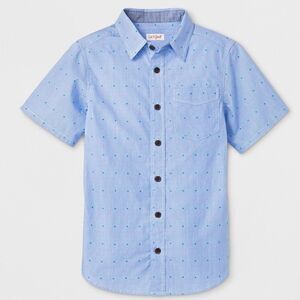 Cat & Jack Short Sleeve Button-Down Dot Shirt